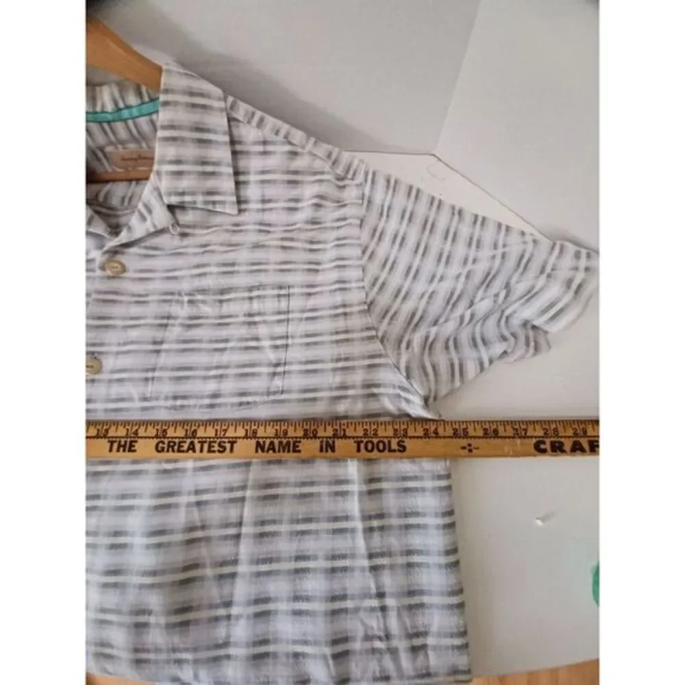 TOMMY BAHAMA 55% Silk‎ Button Up Short Sleeve Shirt XL